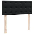 cadre de lit avec matelas noir 120x190 cm velours