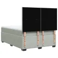 cadre de lit et matelas Gris clair 140x190cm Velours
