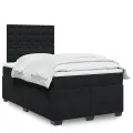cadre de lit avec matelas noir 120x190 cm velours
