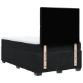 cadre de lit avec matelas noir 120x190 cm velours