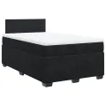 cadre de lit avec matelas Noir 120x200 cm Velours