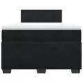 cadre de lit avec matelas Noir 120x200 cm Velours