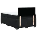 cadre de lit avec matelas Noir 120x200 cm Velours