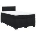 cadre de lit avec matelas Noir 120x200 cm Velours