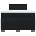 cadre de lit avec matelas Noir 120x200 cm Velours