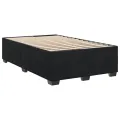 cadre de lit avec matelas Noir 120x200 cm Velours