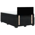 cadre de lit avec matelas Noir 120x200 cm Velours