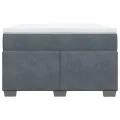 cadre de lit et matelas gris foncé 120x190cm velours