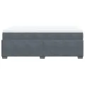 cadre de lit et matelas gris foncé 120x190cm velours