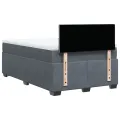 cadre de lit et matelas gris foncé 120x190cm velours