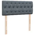 cadre de lit et matelas gris foncé 120x190cm velours