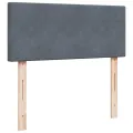 cadre de lit et matelas gris foncé 120x190cm velours