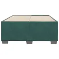 Cadre de lit sans matelas vert foncé 120x190 cm velours