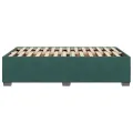 Cadre de lit sans matelas vert foncé 120x190 cm velours