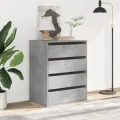 Commode d'angle gris béton 60x41x76 cm bois d'ingénierie
