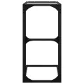 Table d'appoint avec verre transparent 40x30x61,5 cm acier