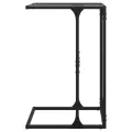 Table d'appoint avec verre transparent 40x30x61,5 cm acier