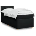 cadre de lit et matelas Noir 80x200 cm Tissu