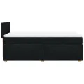 cadre de lit et matelas Noir 80x200 cm Tissu
