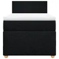 cadre de lit et matelas Noir 80x200 cm Tissu