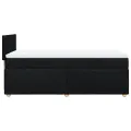 cadre de lit et matelas Noir 80x200 cm Tissu