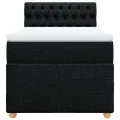 cadre de lit et matelas Noir 80x200 cm Tissu
