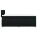 cadre de lit et matelas Noir 80x200 cm Tissu