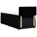 cadre de lit et matelas Noir 80x200 cm Tissu