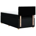 cadre de lit et matelas Noir 80x200 cm Tissu