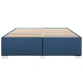Cadre de lit sans matelas bleu 200x200 cm tissu