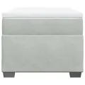 cadre de lit et matelas Gris clair 90x190 cm Velours