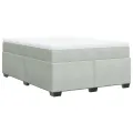 cadre de lit et matelas Gris clair 160x200cm Velours