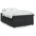 cadre de lit avec matelas Noir 140x200 cm Similicuir