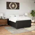cadre de lit avec matelas Noir 140x200 cm Similicuir