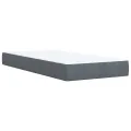 cadre de lit et matelas Gris foncé 90x190 cm Velours