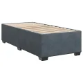 cadre de lit et matelas Gris foncé 80x200 cm Velours