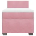 cadre de lit et matelas Rose 80x200 cm Velours