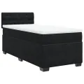 cadre de lit avec matelas noir simple velours