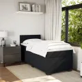 cadre de lit avec matelas noir simple velours