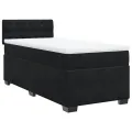 cadre de lit avec matelas Noir 90x190 cm Velours
