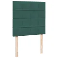 cadre de lit et matelas Vert foncé 80x200 cm Velours