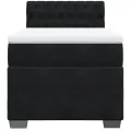 cadre de lit avec matelas Noir 90x190 cm Velours