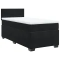 cadre de lit avec matelas noir simple velours