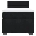 cadre de lit avec matelas noir simple velours