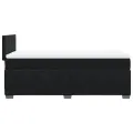 cadre de lit avec matelas noir simple velours