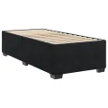 cadre de lit avec matelas noir simple velours