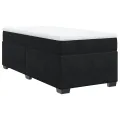 cadre de lit avec matelas Noir 90x190 cm Velours