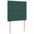 cadre de lit et matelas Vert foncé 80x200 cm Velours