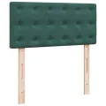 cadre de lit et matelas Vert foncé 80x200 cm Velours