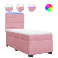 cadre de lit et matelas Rose 80x200 cm Velours